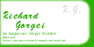 richard gorgei business card